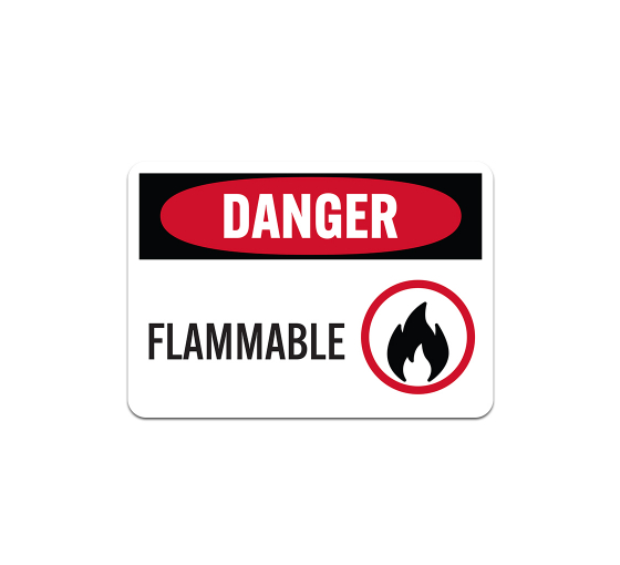 OSHA Flammable Aluminum Sign (Non Reflective)