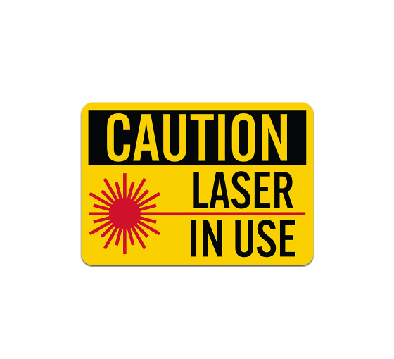 OSHA Laser In Use Aluminum Sign (Non Reflective)