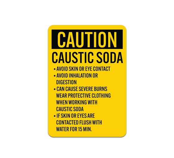 OSHA Avoid Skin Or Eye Contact Aluminum Sign (Non Reflective)
