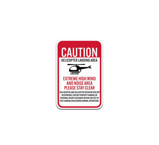 Helicopter Landing Area Aluminum Sign (Non Reflective)