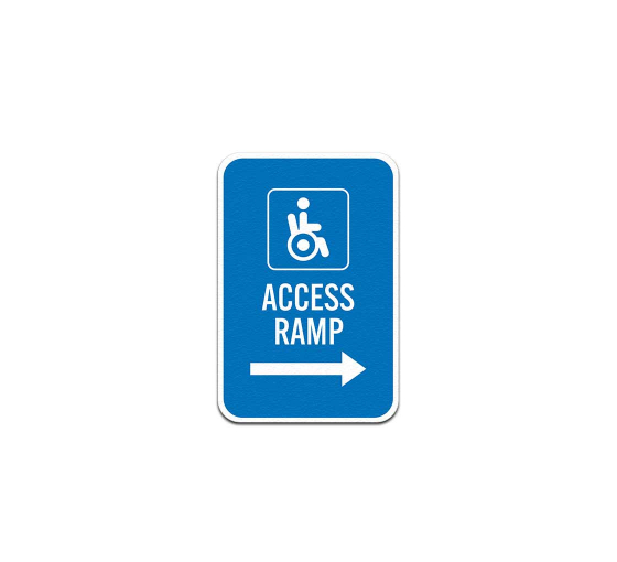 Handicap Access Ramp Aluminum Sign (Non Reflective)