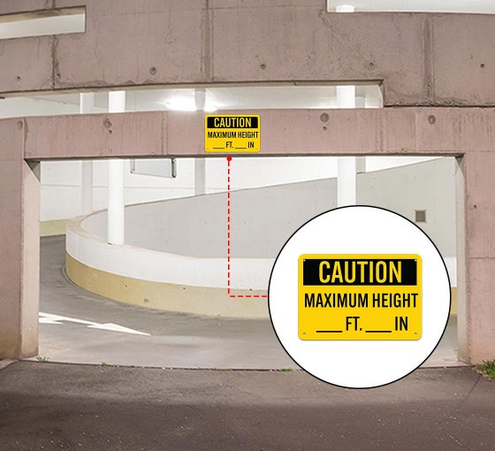 OSHA Maximum Height Aluminum Sign (Non Reflective)