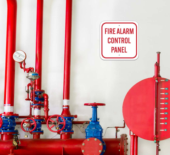 FACP Fire Alarm Control Panel Aluminum Sign (Non Reflective)