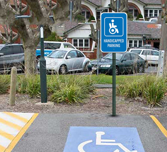 ADA Symbol Handicapped Parking Aluminum Sign (Non Reflective)