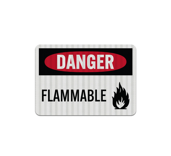 Danger Flammable Aluminum Sign (EGR Reflective)
