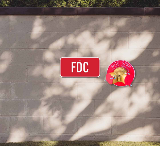 Fire Department Connection FDC Aluminum Sign (Non Reflective)