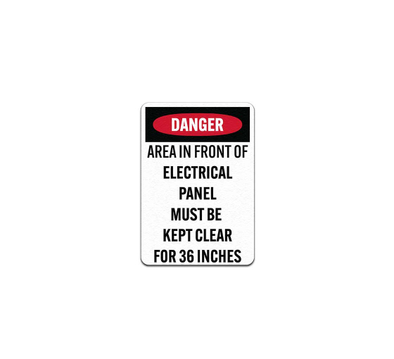 Electrical Panel Must Be Kept Clear Magnetic Sign (Non Reflective)