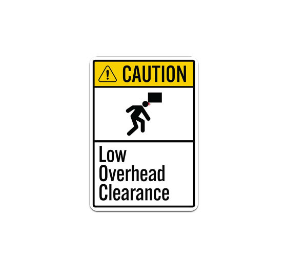 ANSI Low Overhead Clearance Aluminum Sign (Non Reflective)