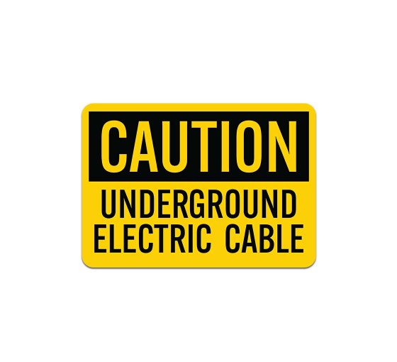 Underground Electric Cable Decal (Non Reflective)