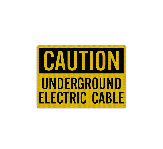 Underground Electric Cable Decal (EGR Reflective)