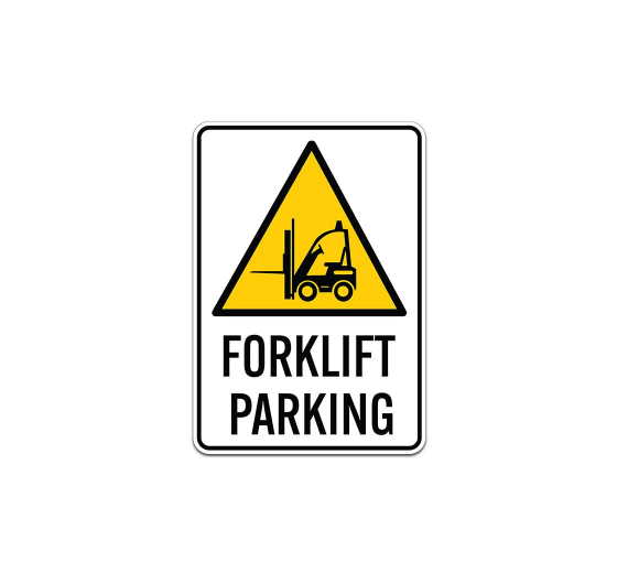 Forklift Parking Aluminum Sign (Non Reflective)