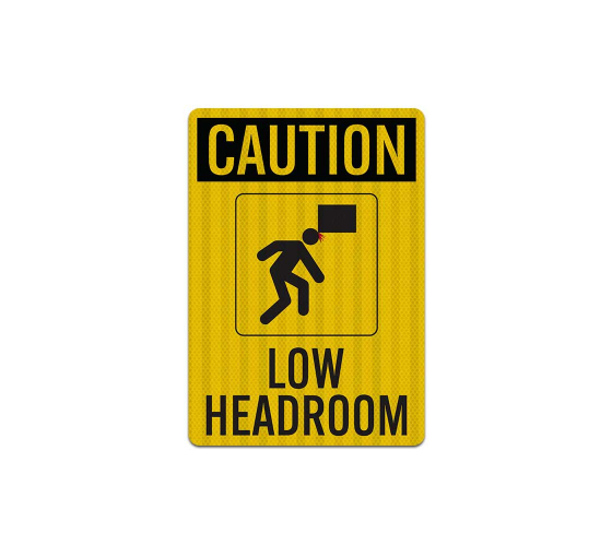 Caution Low Headroom Decal (EGR Reflective)