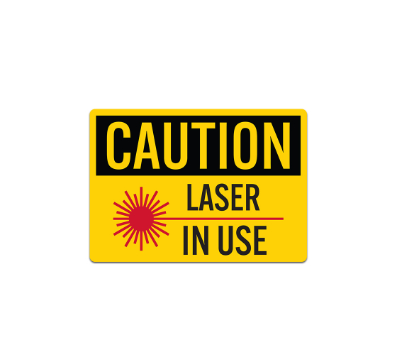 Laser In Use Decal (Non Reflective)