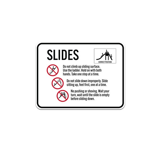 Slide Rules Aluminum Sign (Non Reflective)