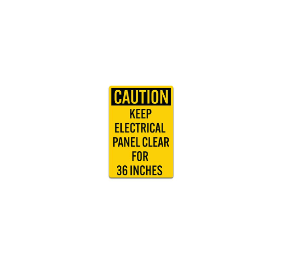 Keep Electrical Panel Clear Decal (Non Reflective)