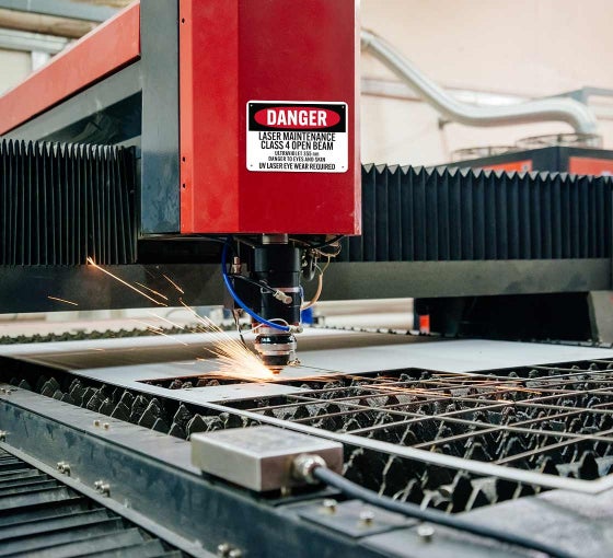 OSHA Laser Maintenance Class 4 Aluminum Sign (Non Reflective)