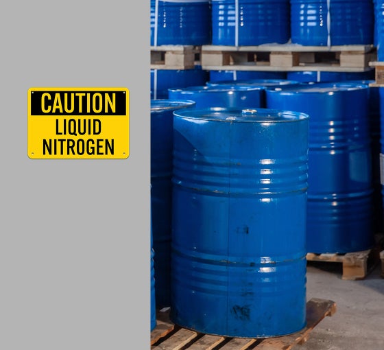 Shop for OSHA Liquid Nitrogen Aluminum Sign (Non Reflective) BannerBuzz