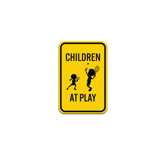 Children At Play Aluminum Sign (Non Reflective)