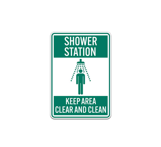 Keep Area Clear & Clean Aluminum Sign (Non Reflective)