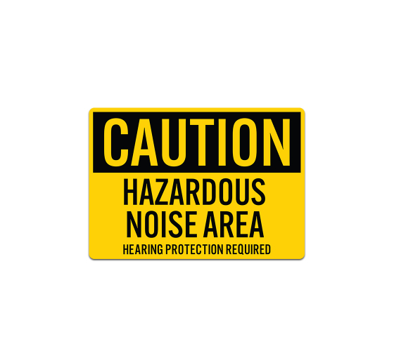 Hazardous Noise Area Decal (Non Reflective)