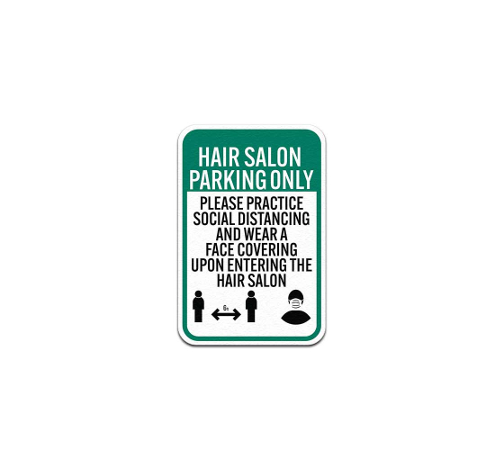 Hair Salon Parking Only Aluminum Sign (Non Reflective)