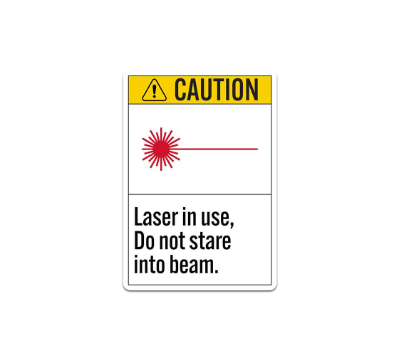 Laser In Use, Do Not Stare Decal (Non Reflective)