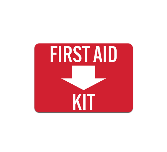 First Aid Kit Plastic Sign