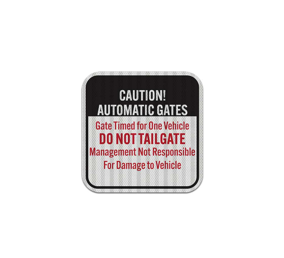 Caution Automatic Gates Aluminum Sign (HIP Reflective)