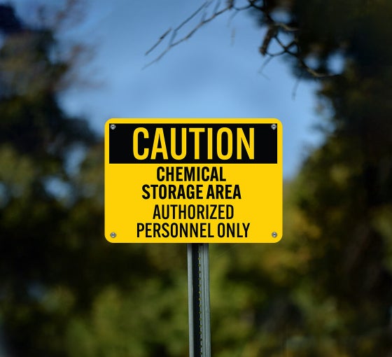 Storage Below. Sign Chemical Storage Sign