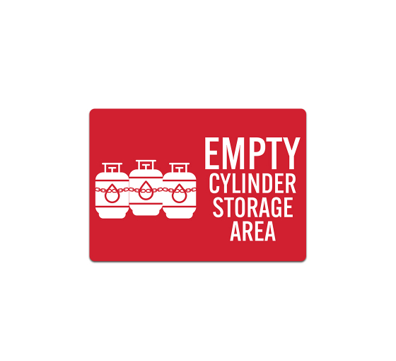 Gas Empty Cylinder Storage Decal (Non Reflective)