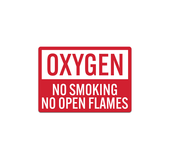 Oxygen, No Smoking Decal (Non Reflective)