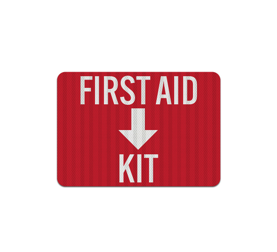 First Aid Kit Aluminum Sign (EGR Reflective)