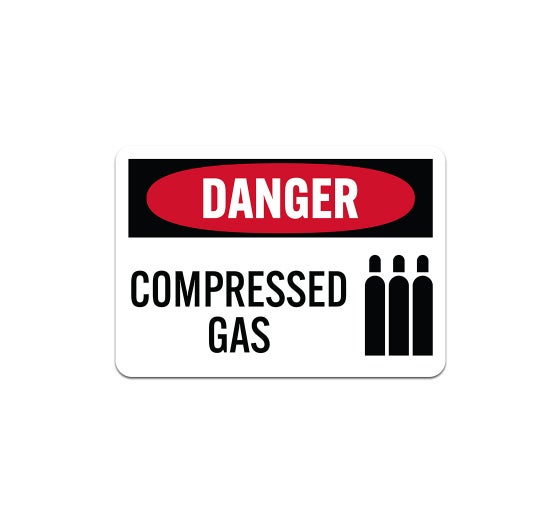 OSHA Compressed Gas Plastic Sign