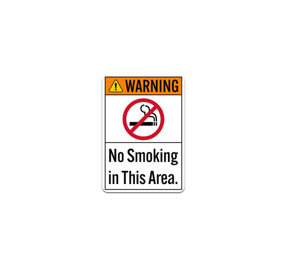 ANSI No Smoking In This Area Plastic Sign