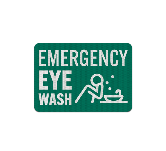 Emergency Eye Wash Aluminum Sign (EGR Reflective)
