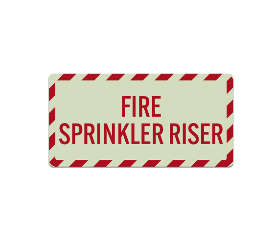 Fire Sprinkler Riser Decal (Glow In The Dark)