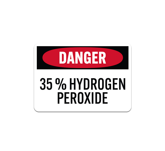 Danger Hydrogen Peroxide Plastic Sign