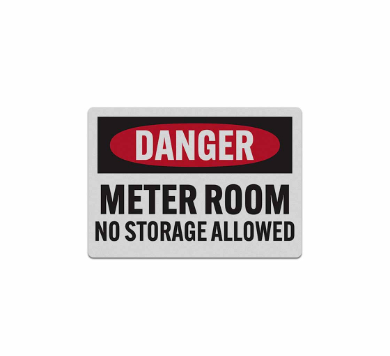 OSHA Meter Room No Storage Decal (Reflective)