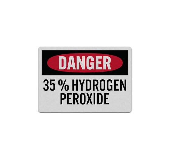 Danger Hydrogen Peroxide Decal (Reflective)