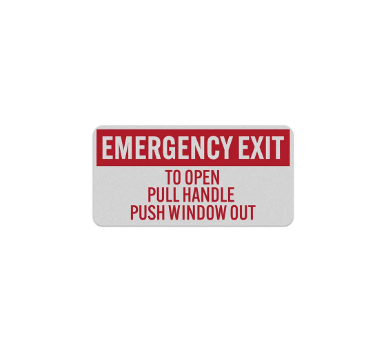 Pull To Open Handle Decal (Reflective)