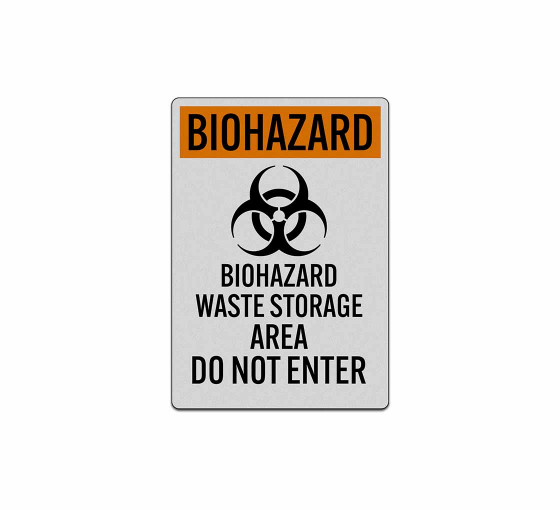 Biohazard Warning Decal (Reflective)