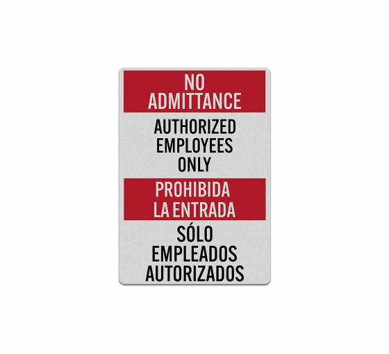 Bilingual Employees Only Decal (Reflective)