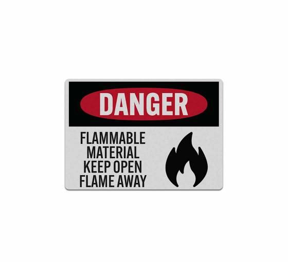 Keep Open Flame Away Decal (Reflective)