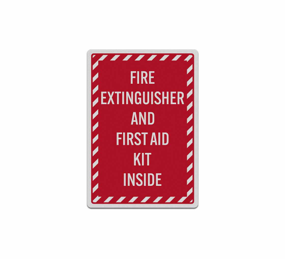 Fire Extinguisher & First Aid Decal (Reflective)