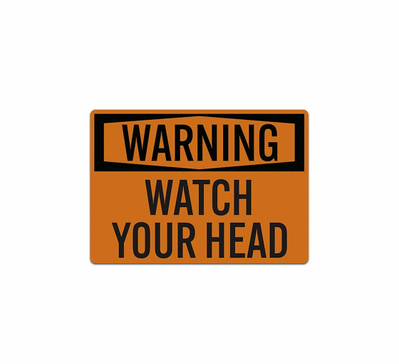 Warning Watch Your Head Decal (Reflective)