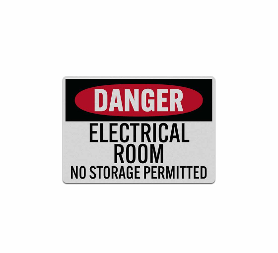 Electrical Room No Storage Decal (Reflective)
