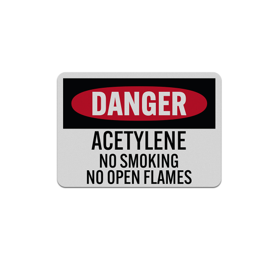 Acetylene No Smoking Decal (Reflective)