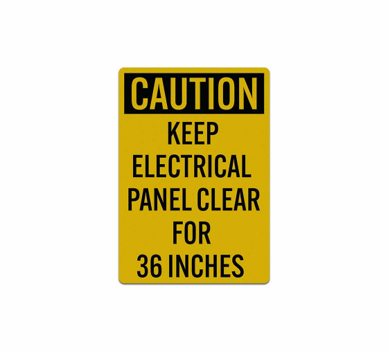 Keep Electrical Panel Clear Decal (Reflective)