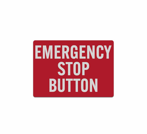 Electrical Emergency Stop Button Decal (Reflective)