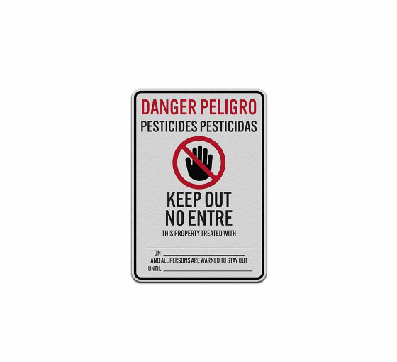 Bilingual Danger Keep Out Decal (Reflective)